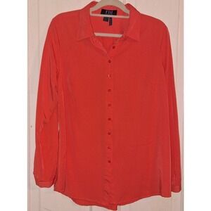 Women's French Dressing Jeans Button Up Roll Careerwear Office Blouse Size 12